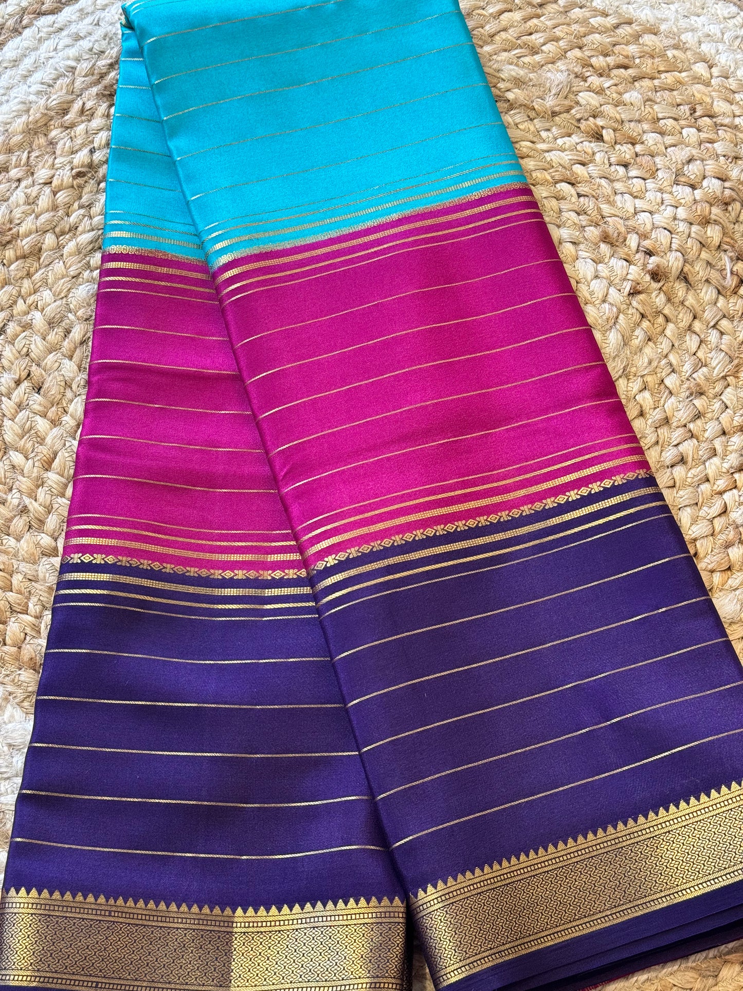 3D Pure Crepe Mysore Silk Saree
