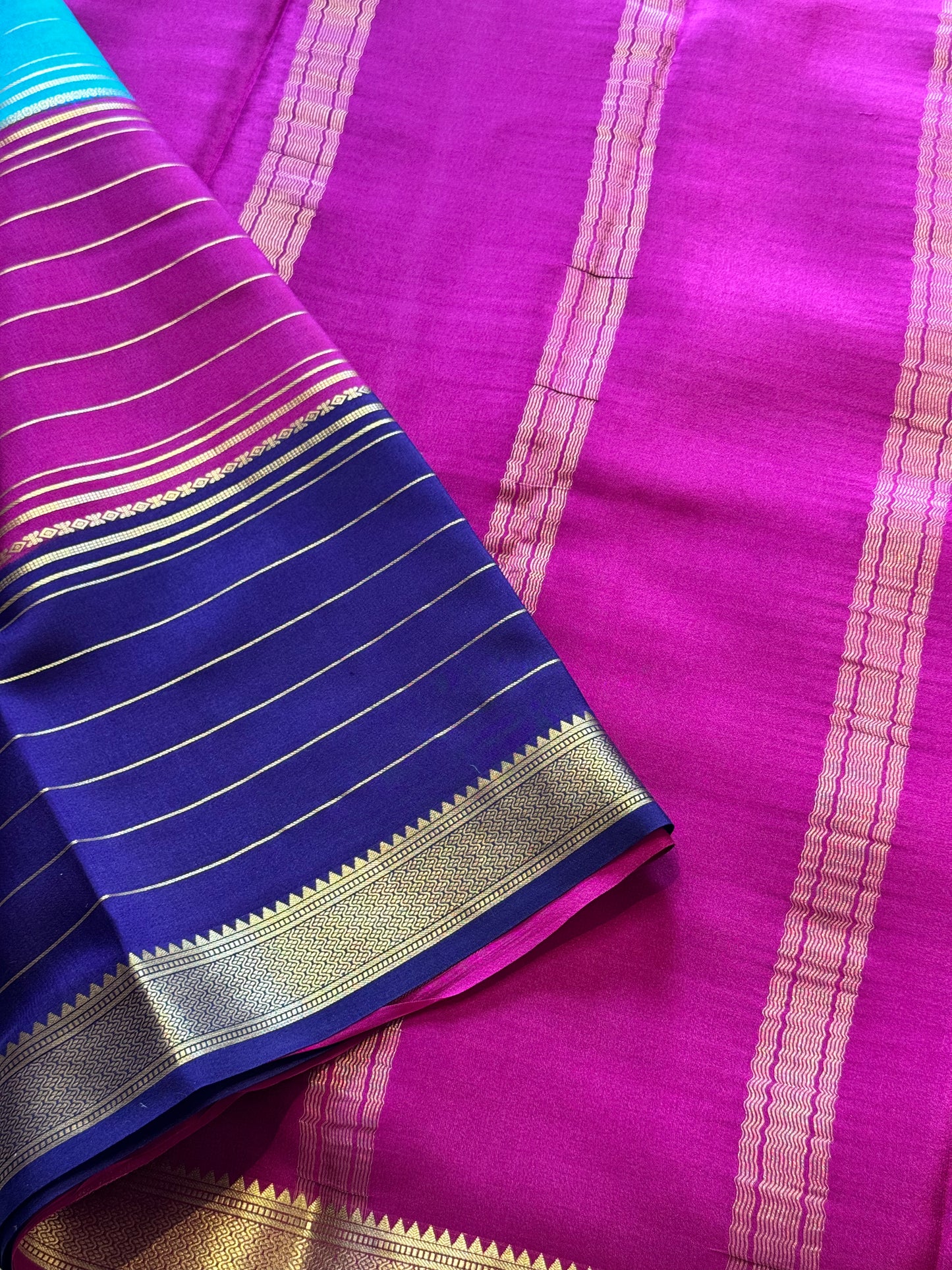 3D Pure Crepe Mysore Silk Saree