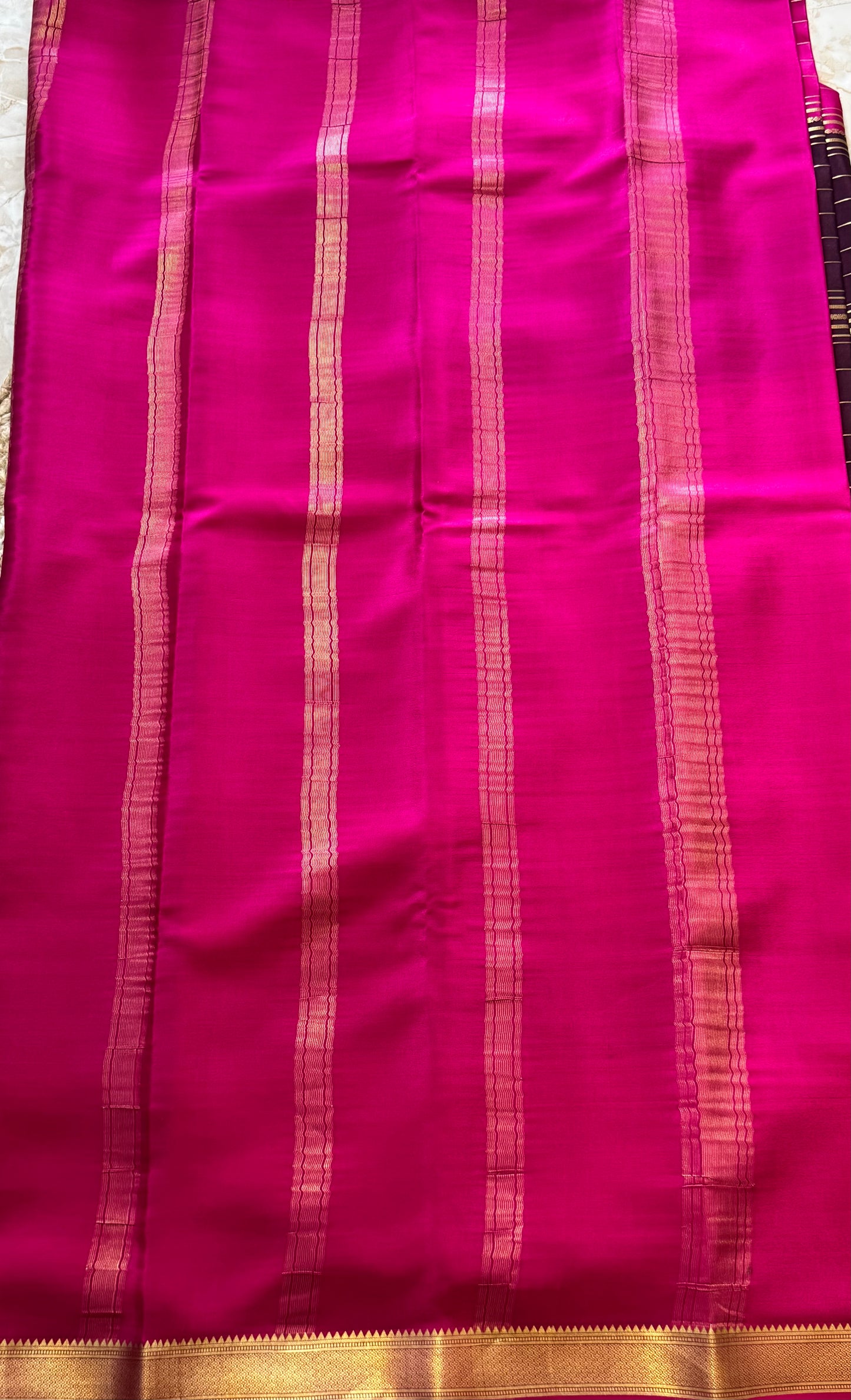 3D Pure Crepe Mysore Silk Saree
