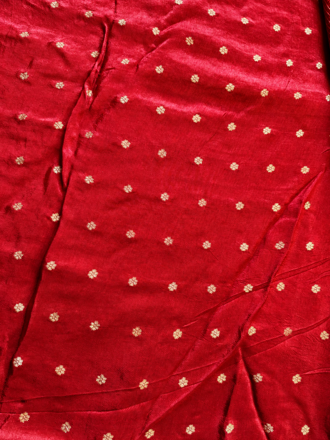 Red Checks Pure Viscose Saree
