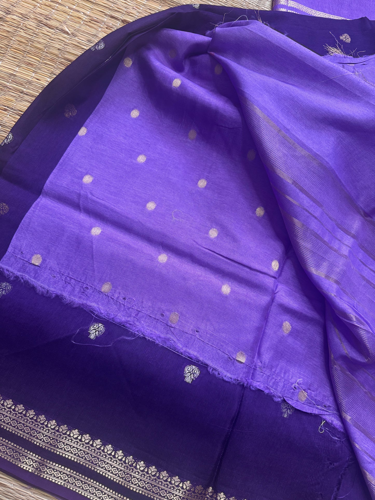 Purple Vintage Viscose Saree