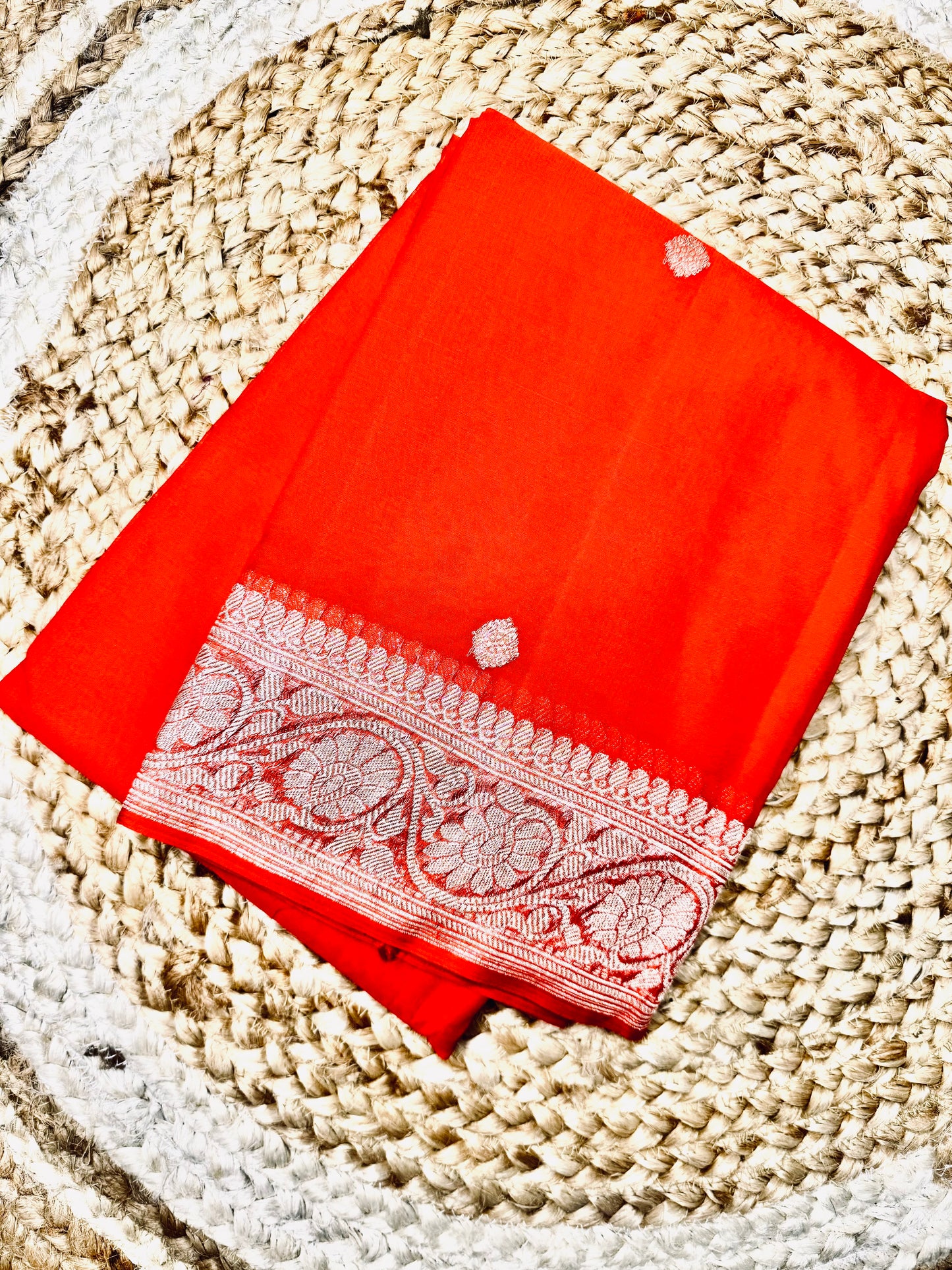 Purple Khadi Banaras Pure Chiffon Saree
