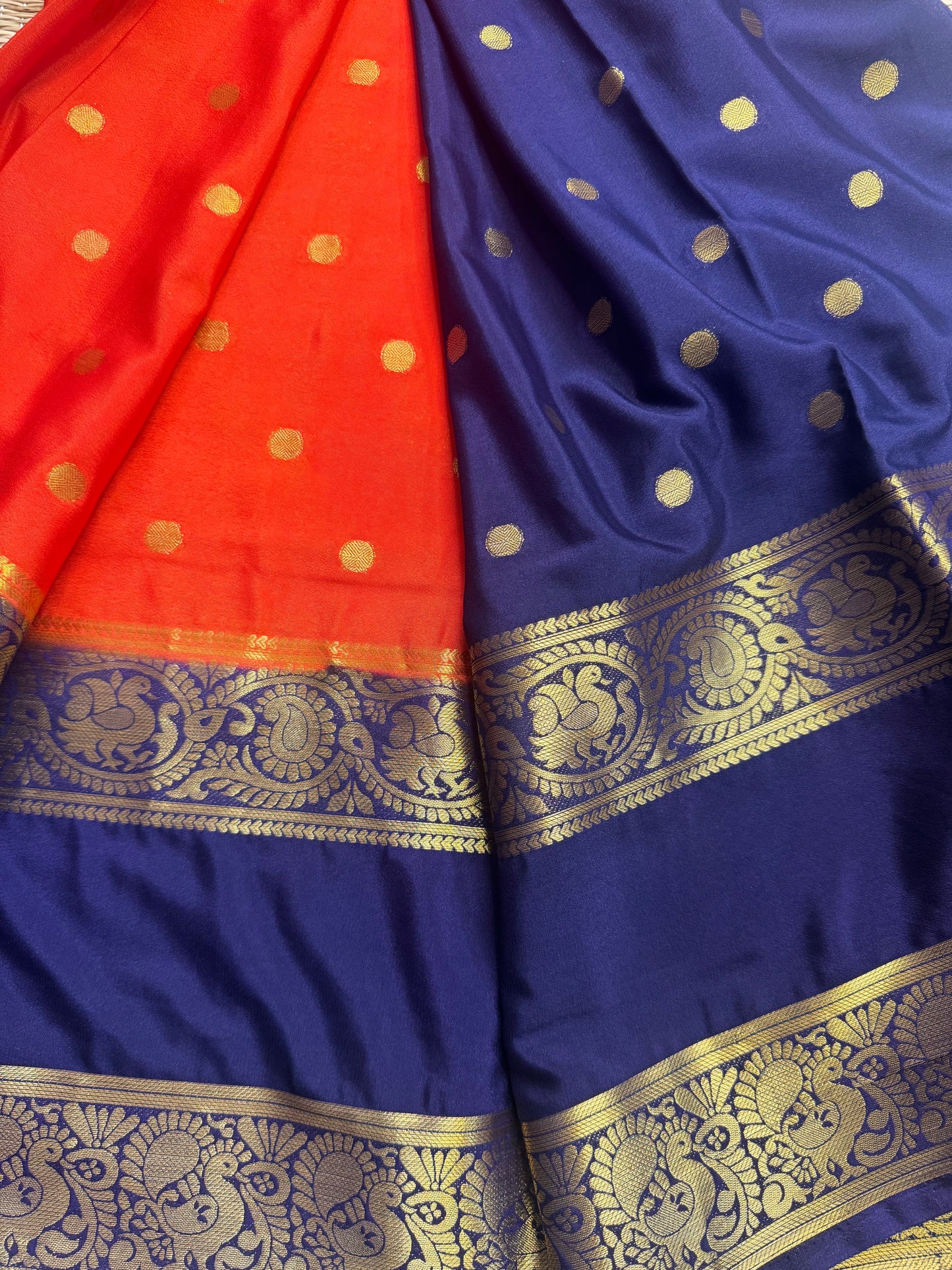 Anushree Semi Crepe Silk (Orange)