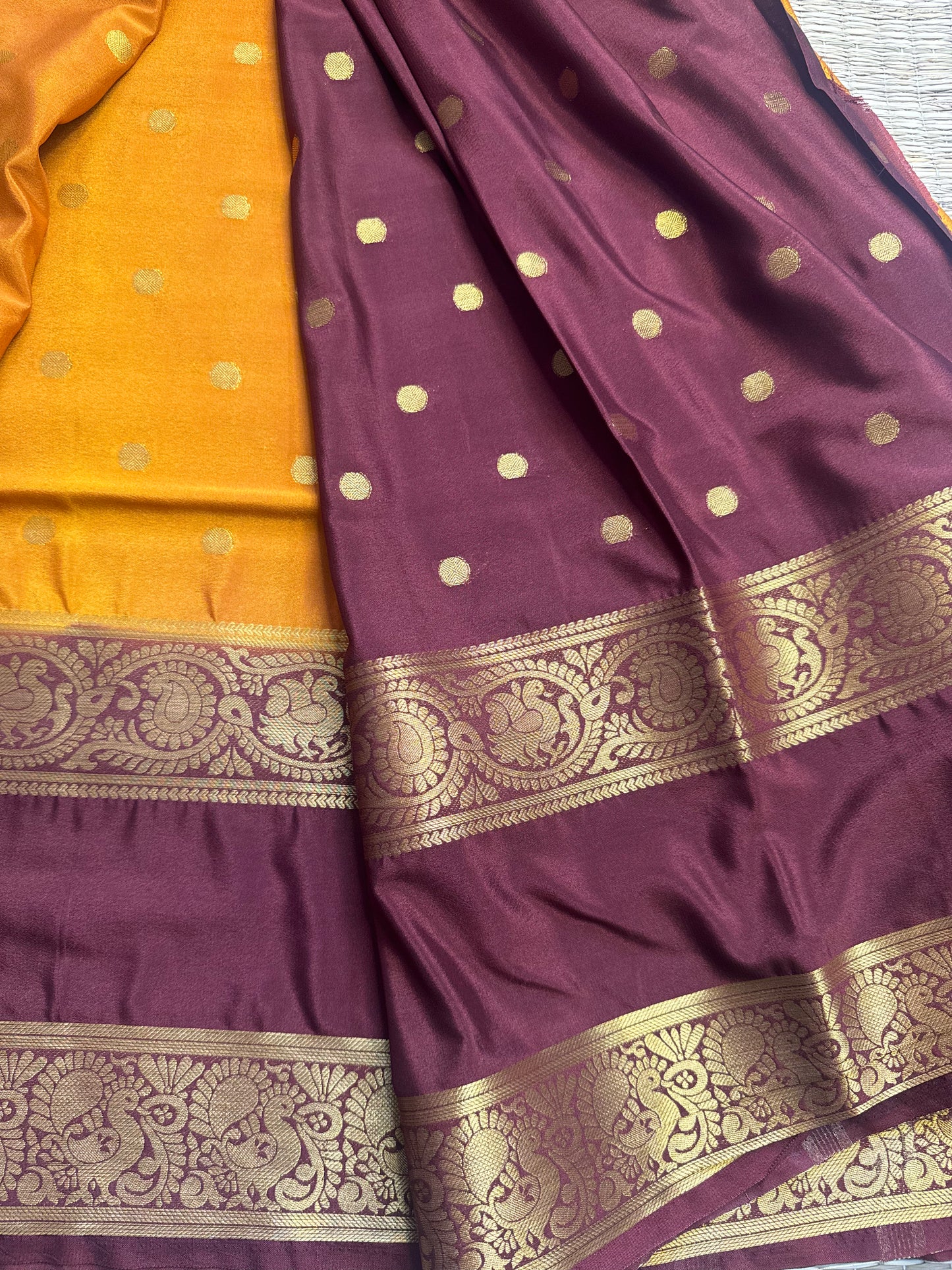 Anushree Semi Crepe Silk (Yellow)
