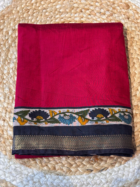 Viscose Cotton in Maroon
