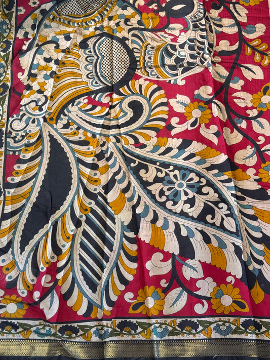 Viscose Cotton in Maroon