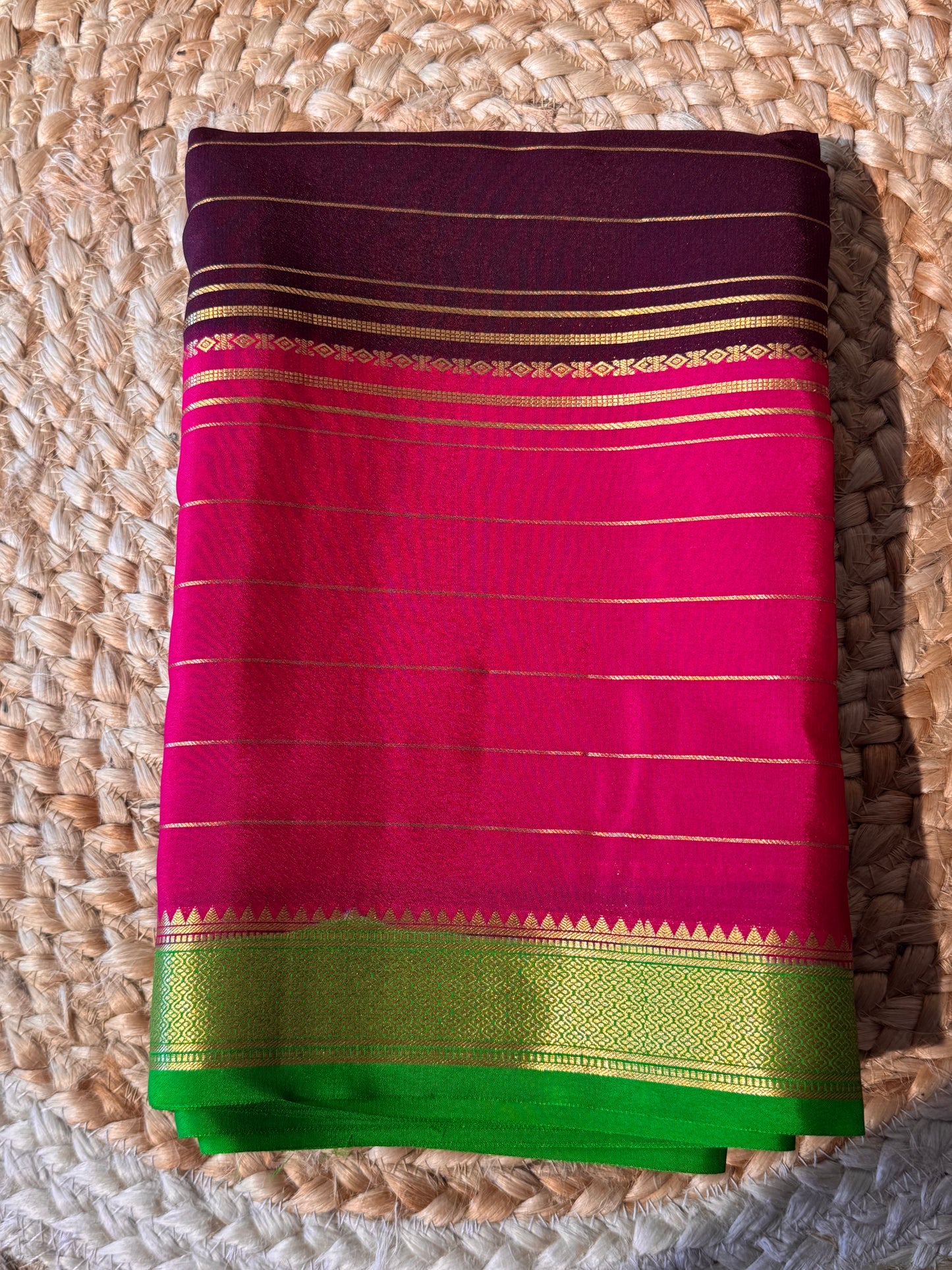 3D Pure Crepe Mysore Silk Saree