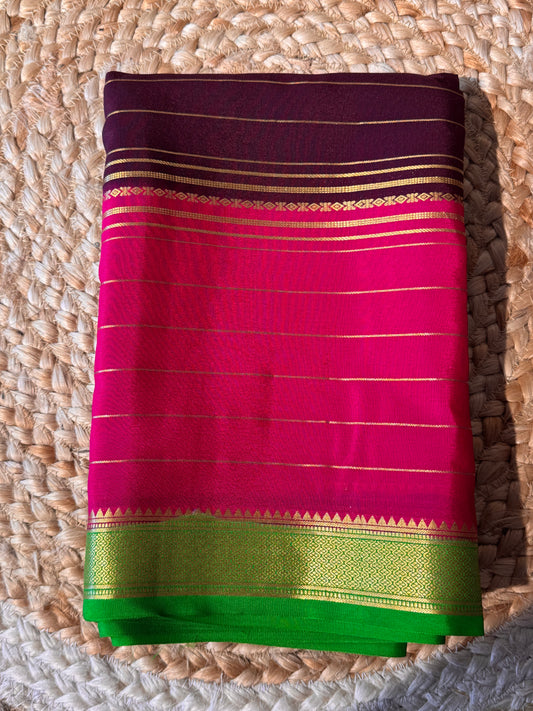 3D Pure Crepe Mysore Silk Saree