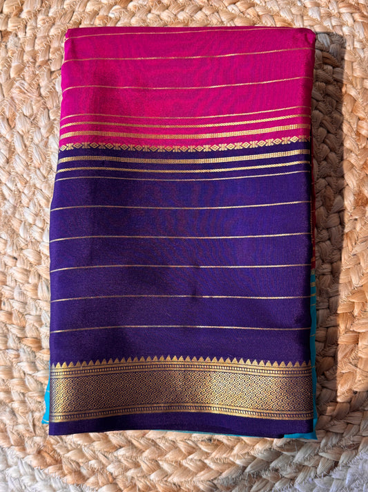 3D Pure Crepe Mysore Silk Saree