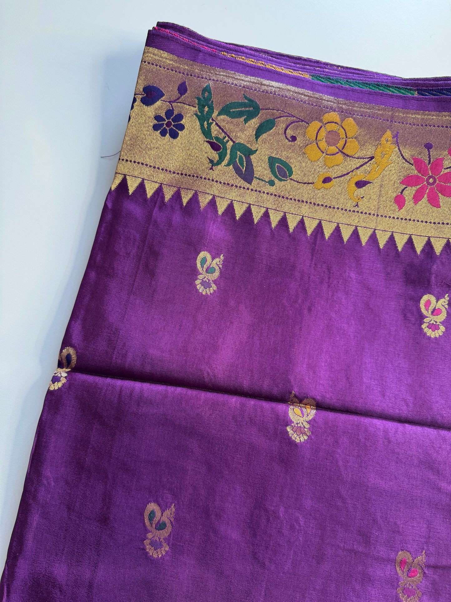 Purple Paithani Pure Viscose Saree