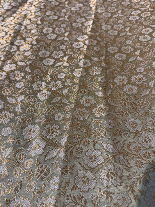 Pista Green Banaras Blouse Material