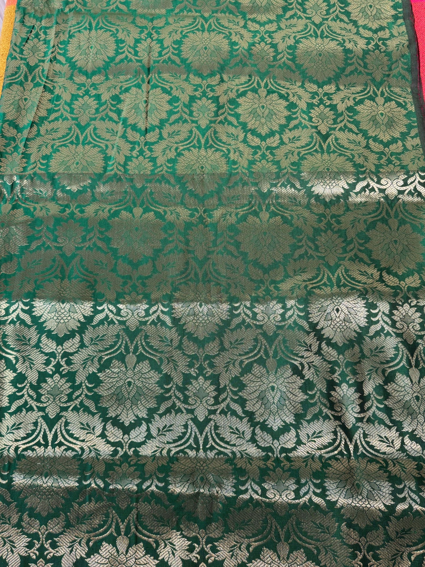 Green Banaras Blouse Material