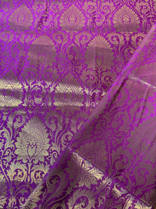 Magenta/Purple Banaras Blouse Material