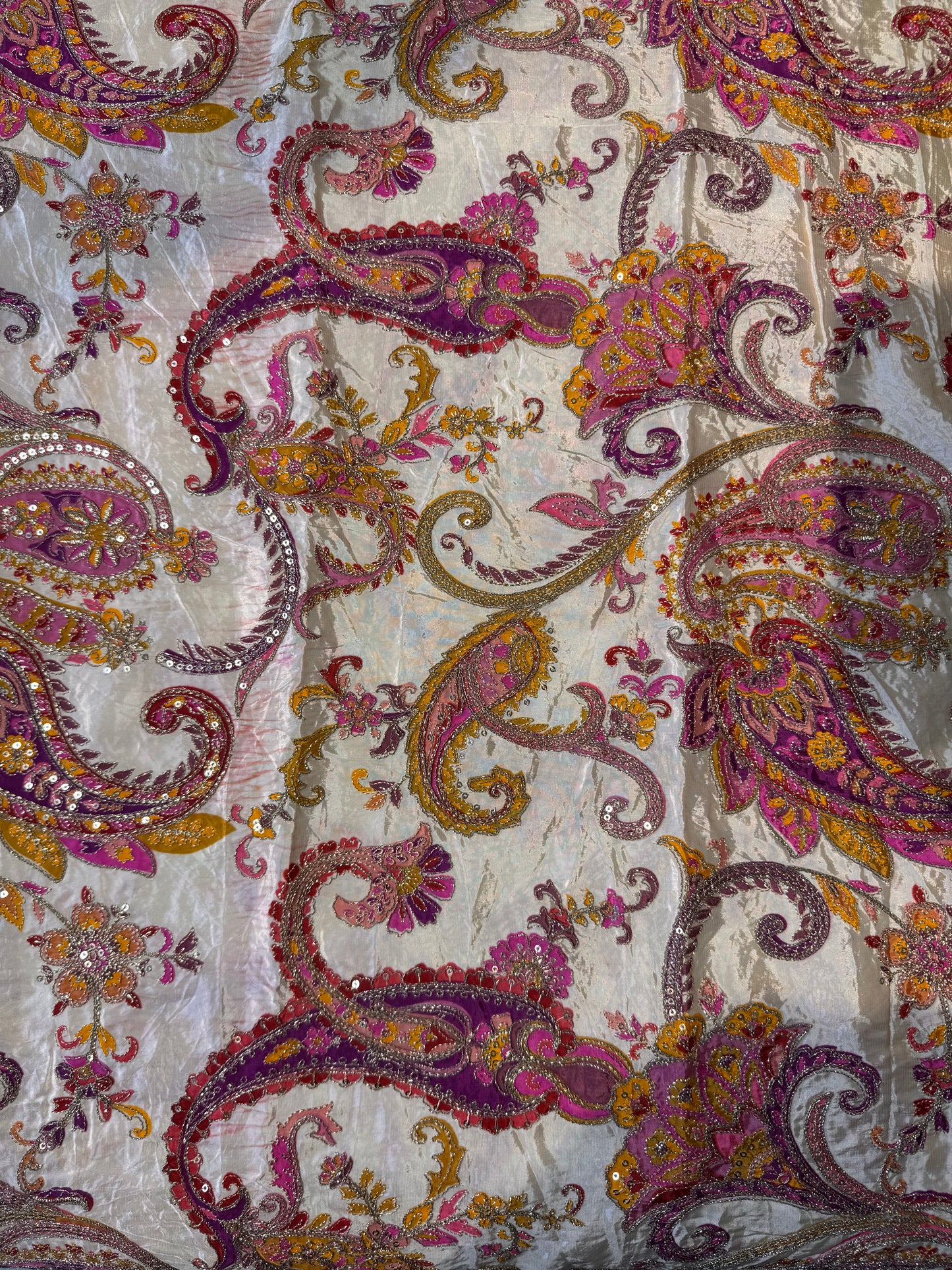 Pastel Pink kalamkari Crepe Blouse Piece/Material