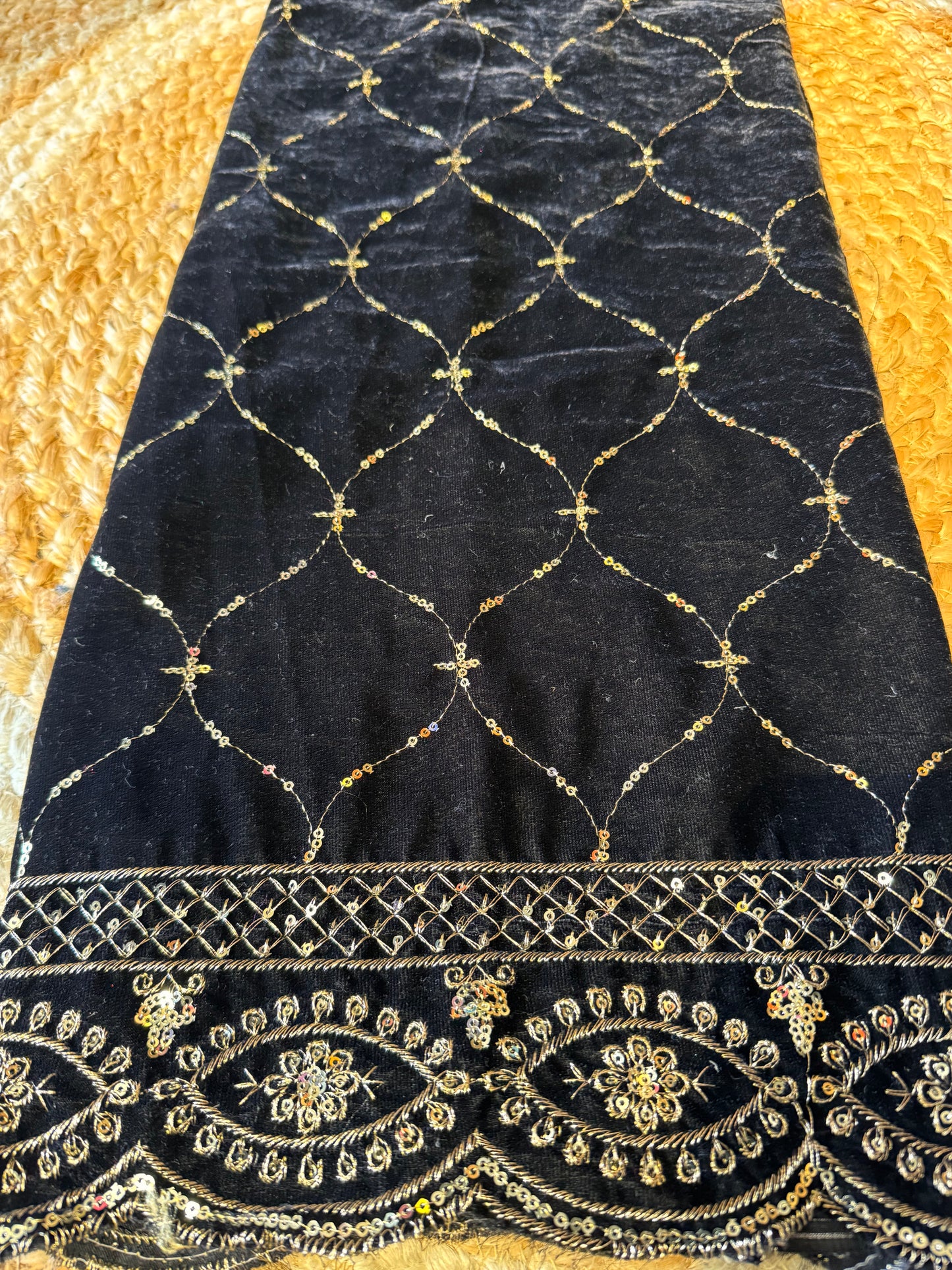 Black Velvet Blouse Material