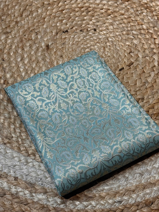 Sky Blue Banaras Blouse Material