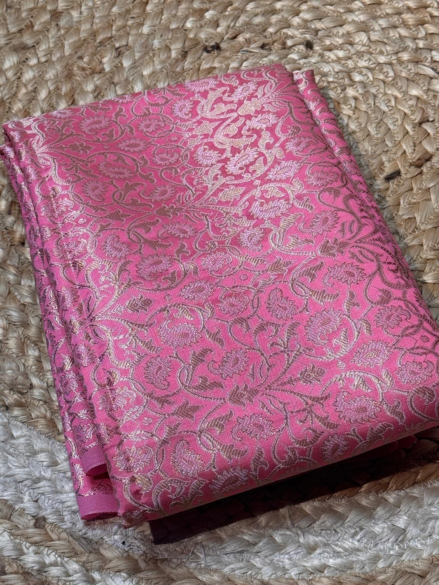 Barbie Pink Banaras Blouse Material-BP01
