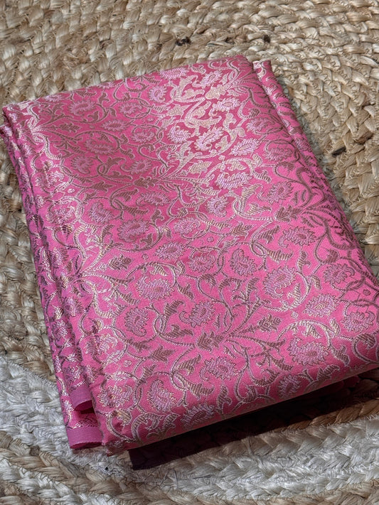 Barbie Pink Banaras Blouse Material-BP01