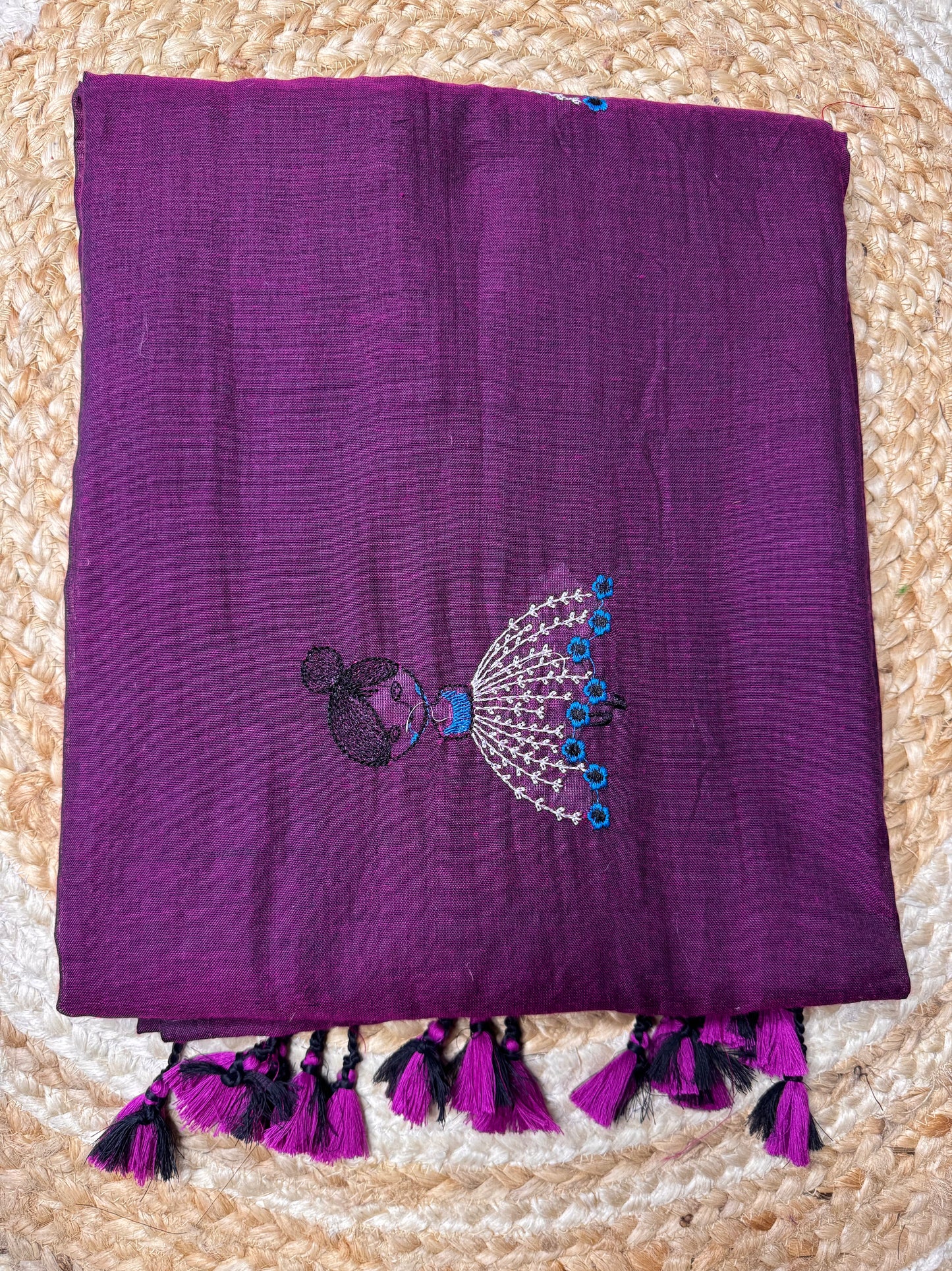 Purple Doll Khadi Cotton Saree