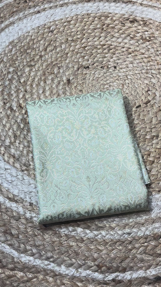 Pastel Green Banaras Blouse Material