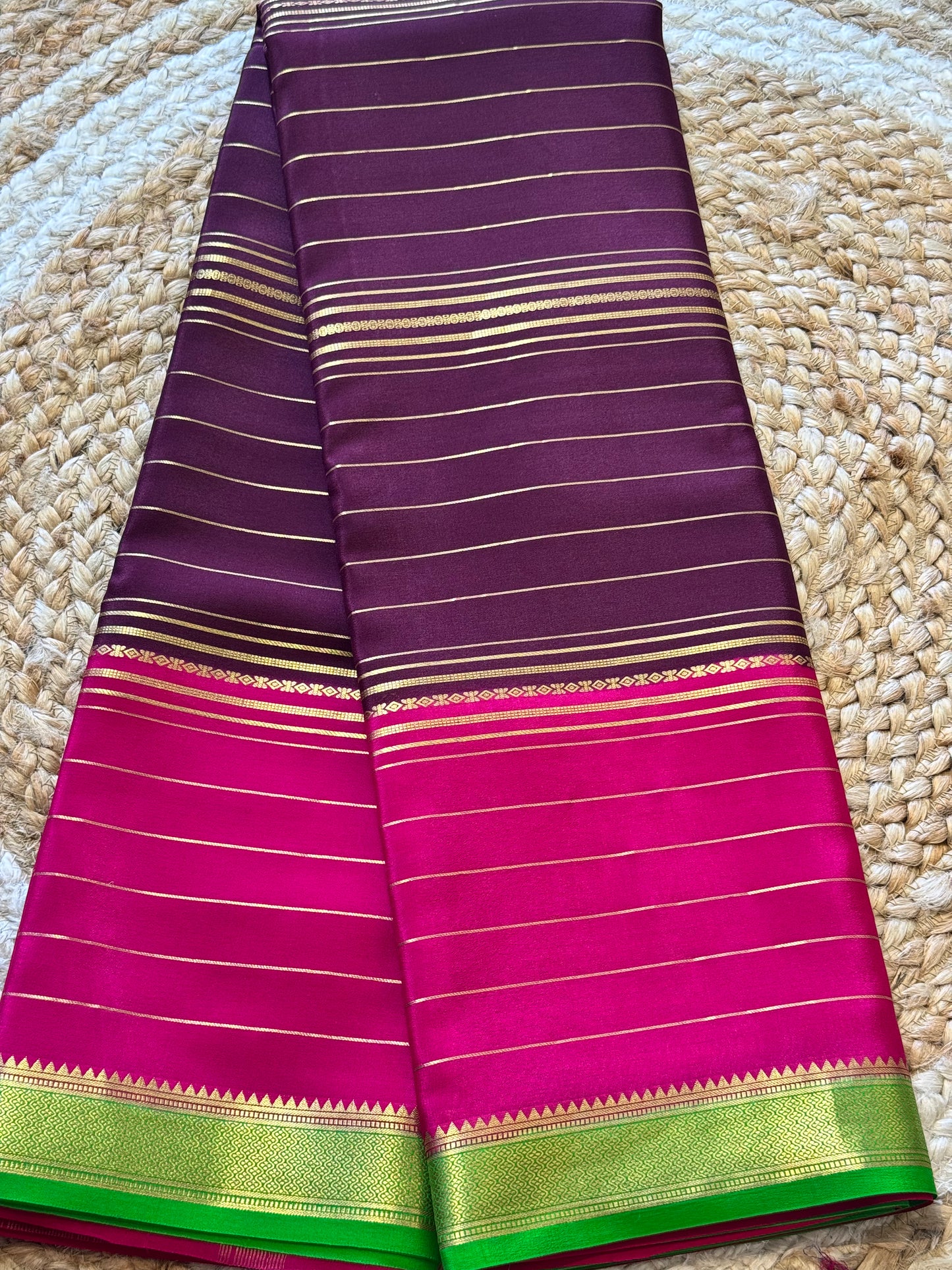 3D Pure Crepe Mysore Silk Saree