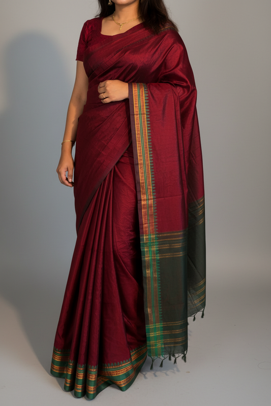 Viscose ilkal Cotton Saree