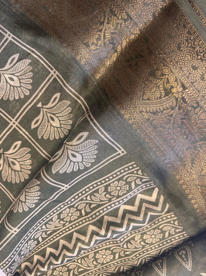 Pastel Green Semi Georgette Saree
