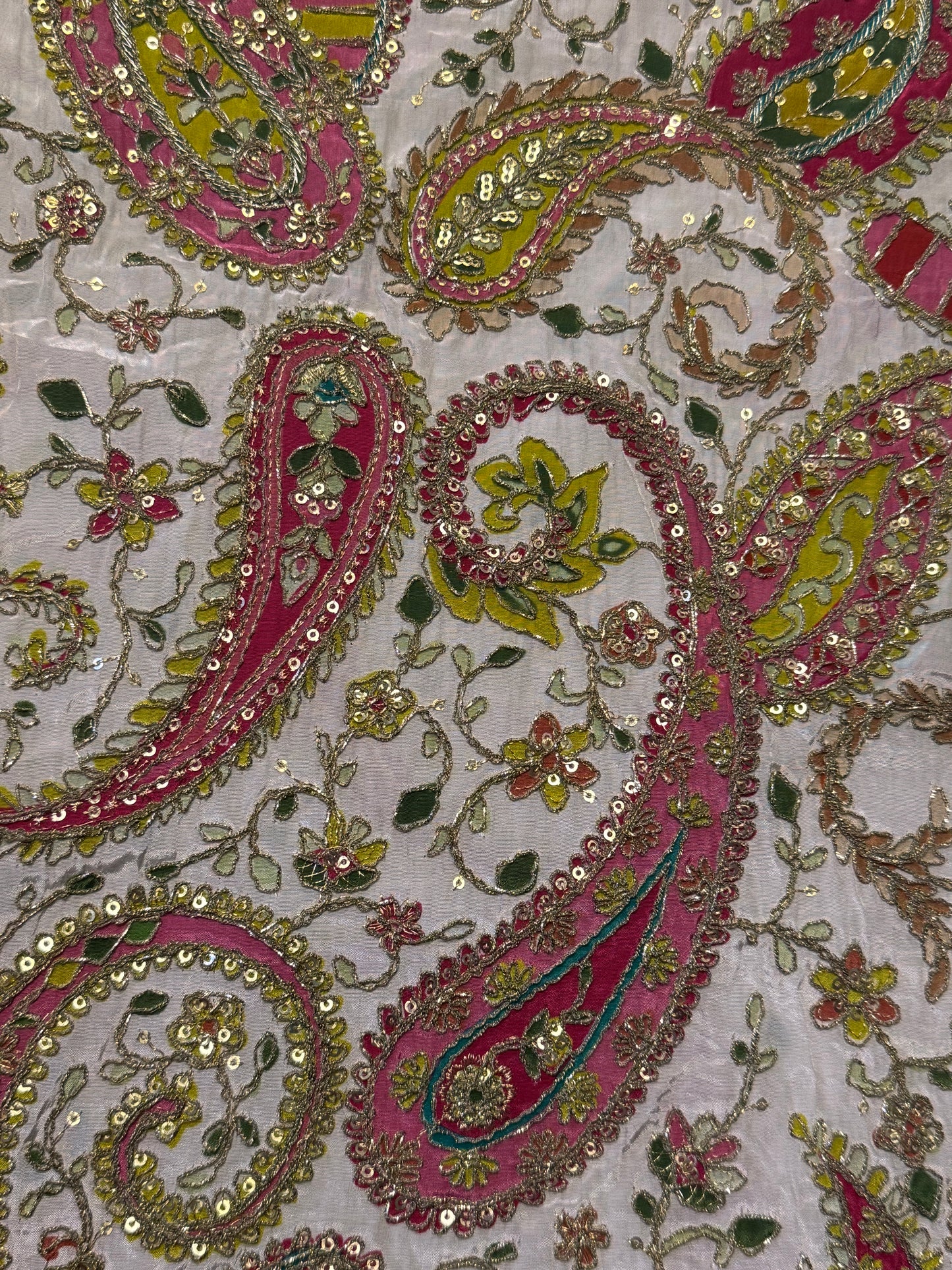 Rich white with Pink kalamkari Crepe Blouse Piece/Material
