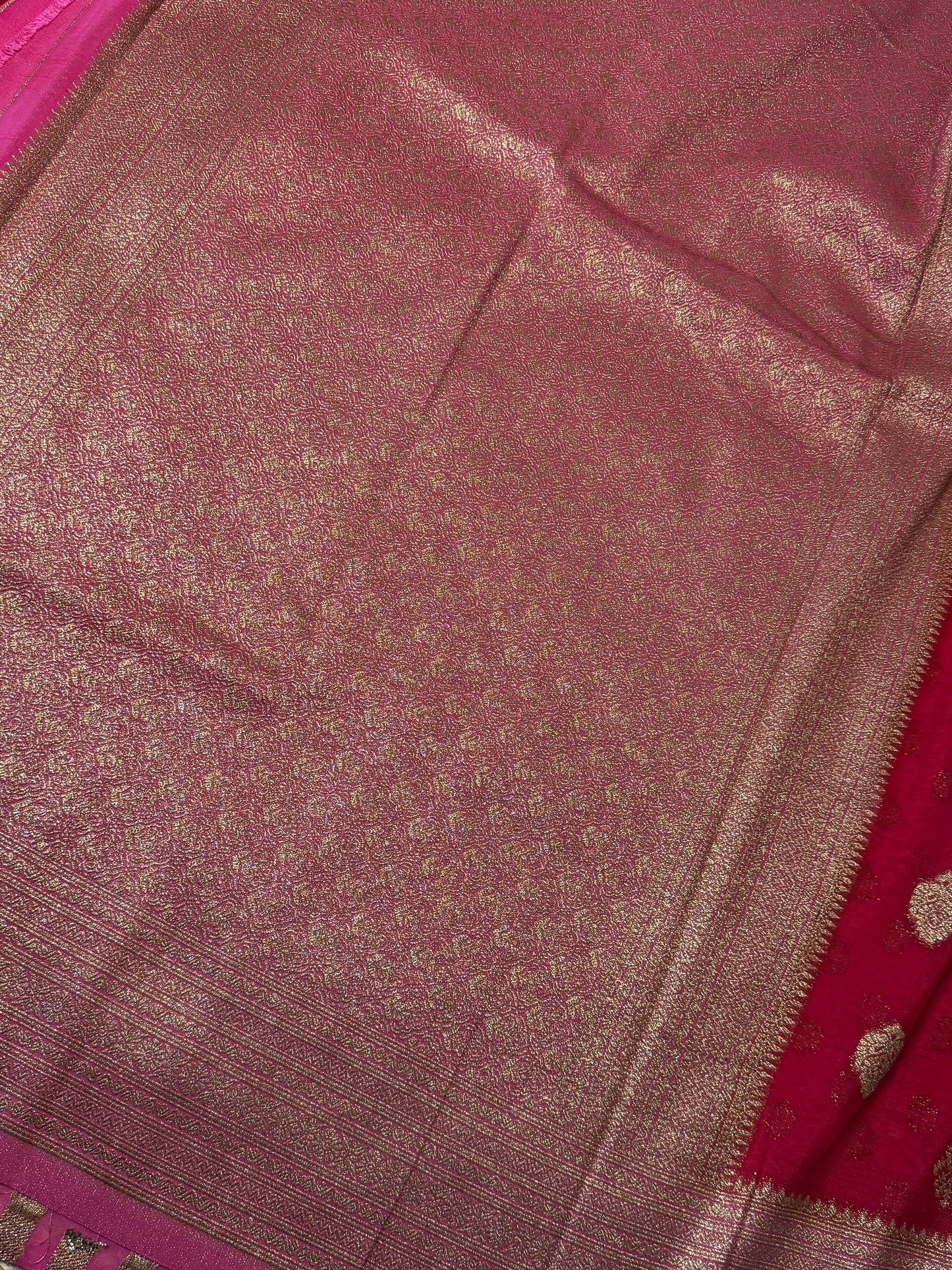 Red Khaddi Georgette Saree