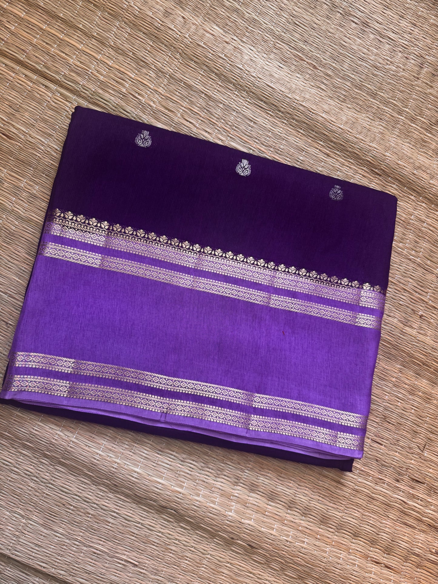 Purple Vintage Viscose Saree