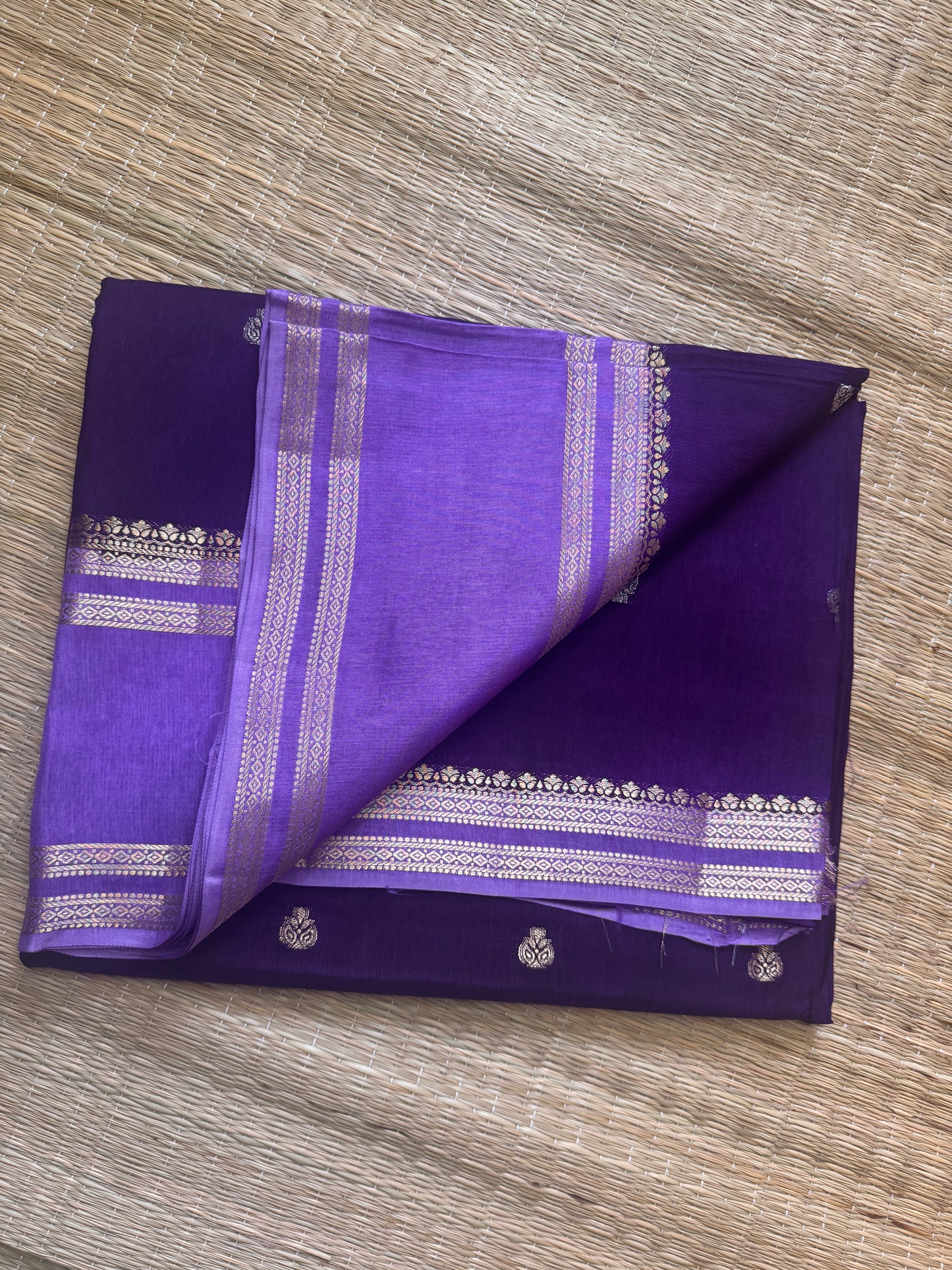 Purple Vintage Viscose Saree
