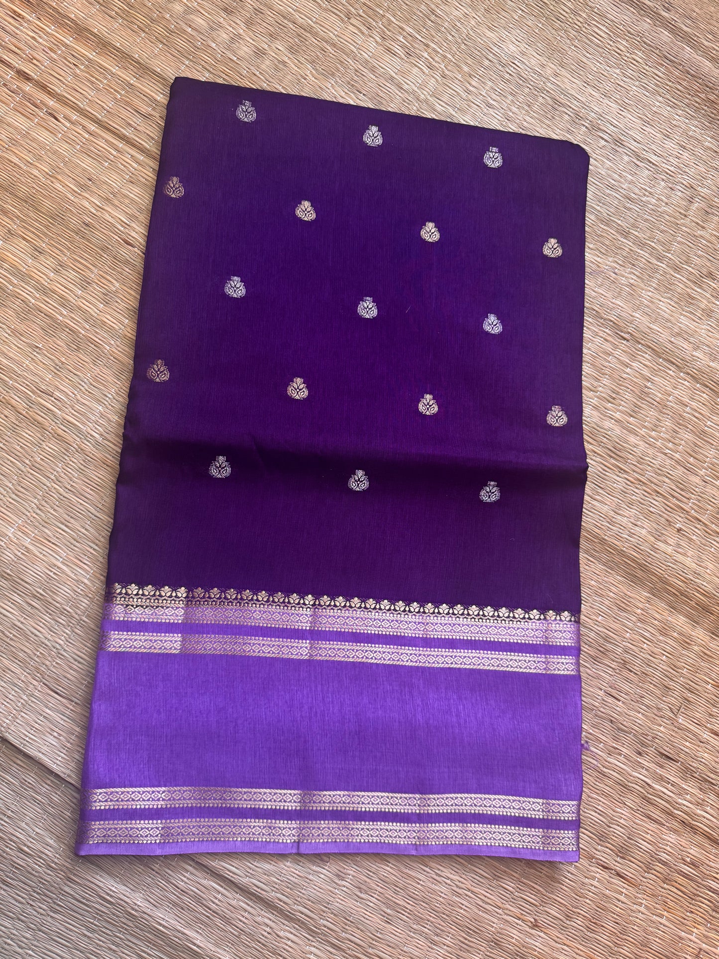 Purple Vintage Viscose Saree