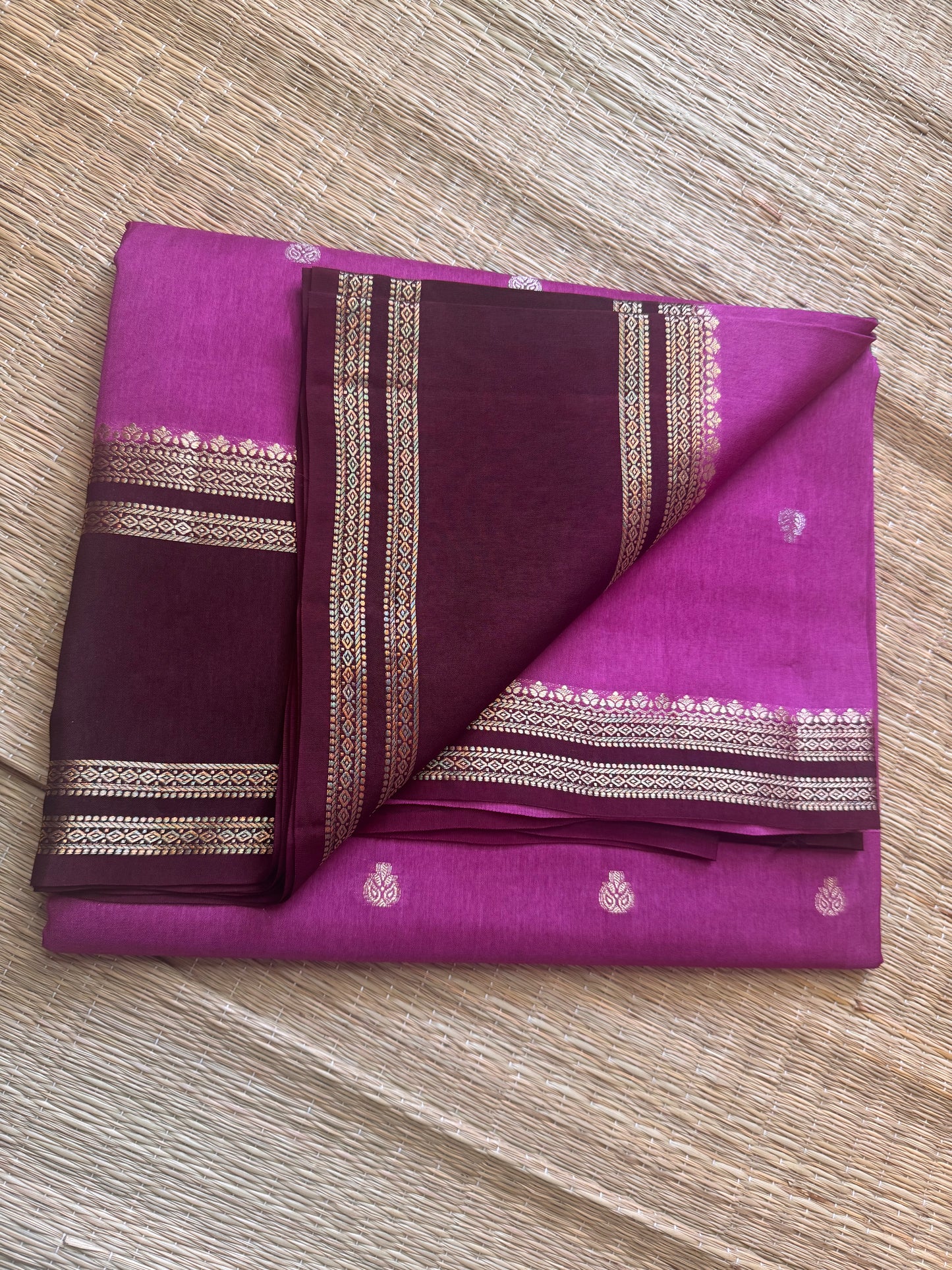 Pink Vintage Viscose Saree