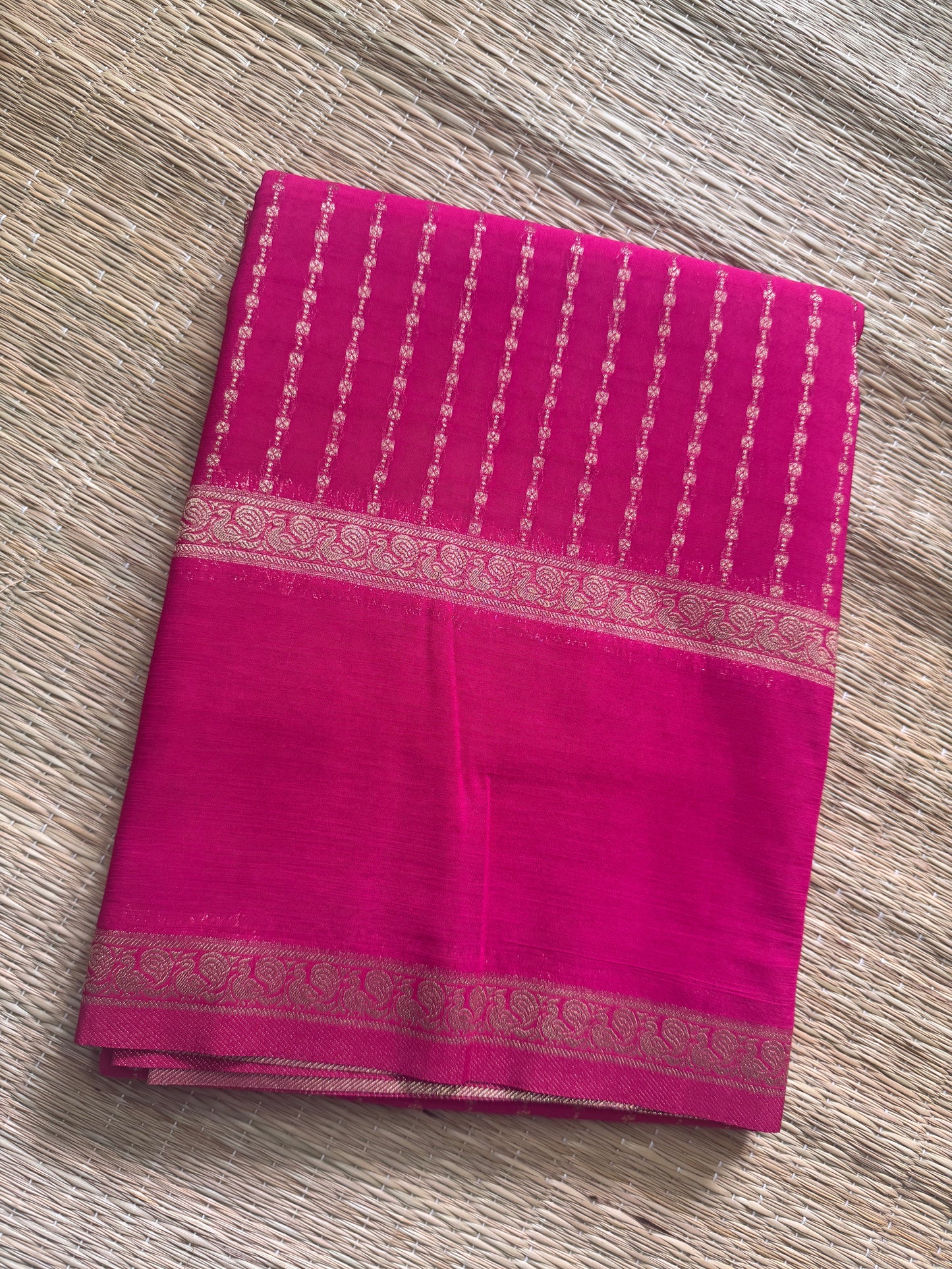 Rani Pink Khaddi Georgette Saree