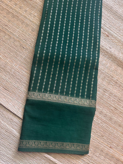 Dark Green Khaddi Georgette Saree