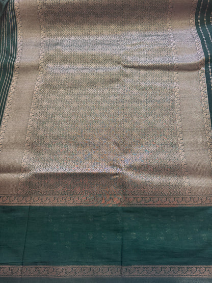 Dark Green Khaddi Georgette Saree