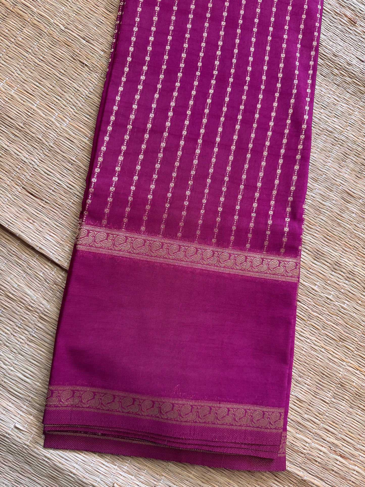 Dark Pink Khaddi Georgette Saree