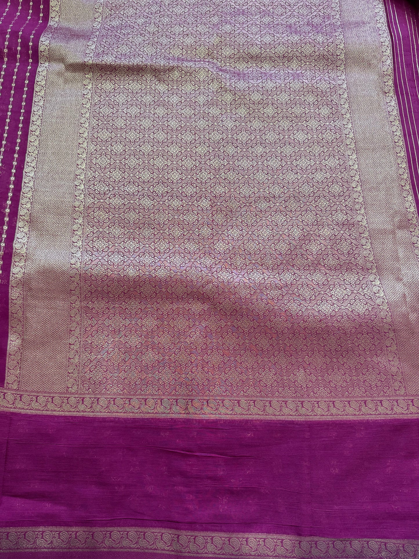 Dark Pink Khaddi Georgette Saree