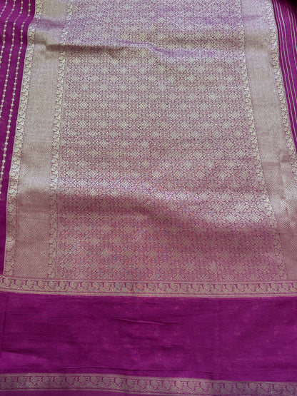 Dark Pink Khaddi Georgette Saree