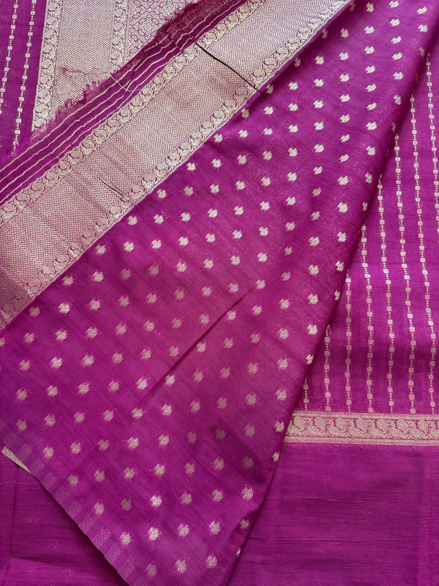 Dark Pink Khaddi Georgette Saree