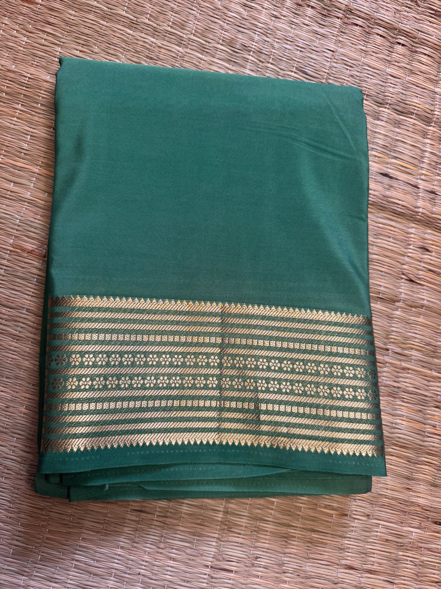 Pastel green Semi Mysore Crepe Silk