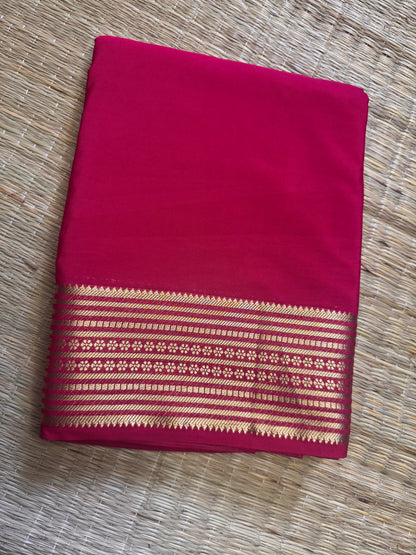 Rani Pink Semi Mysore Crepe Silk