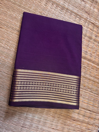 Purple Semi Mysore Crepe Silk