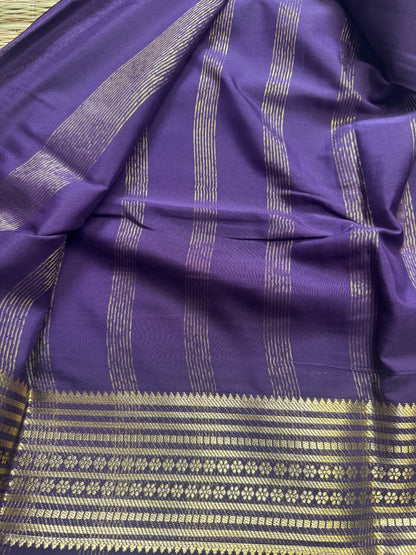 Lavender Semi Mysore Crepe Silk