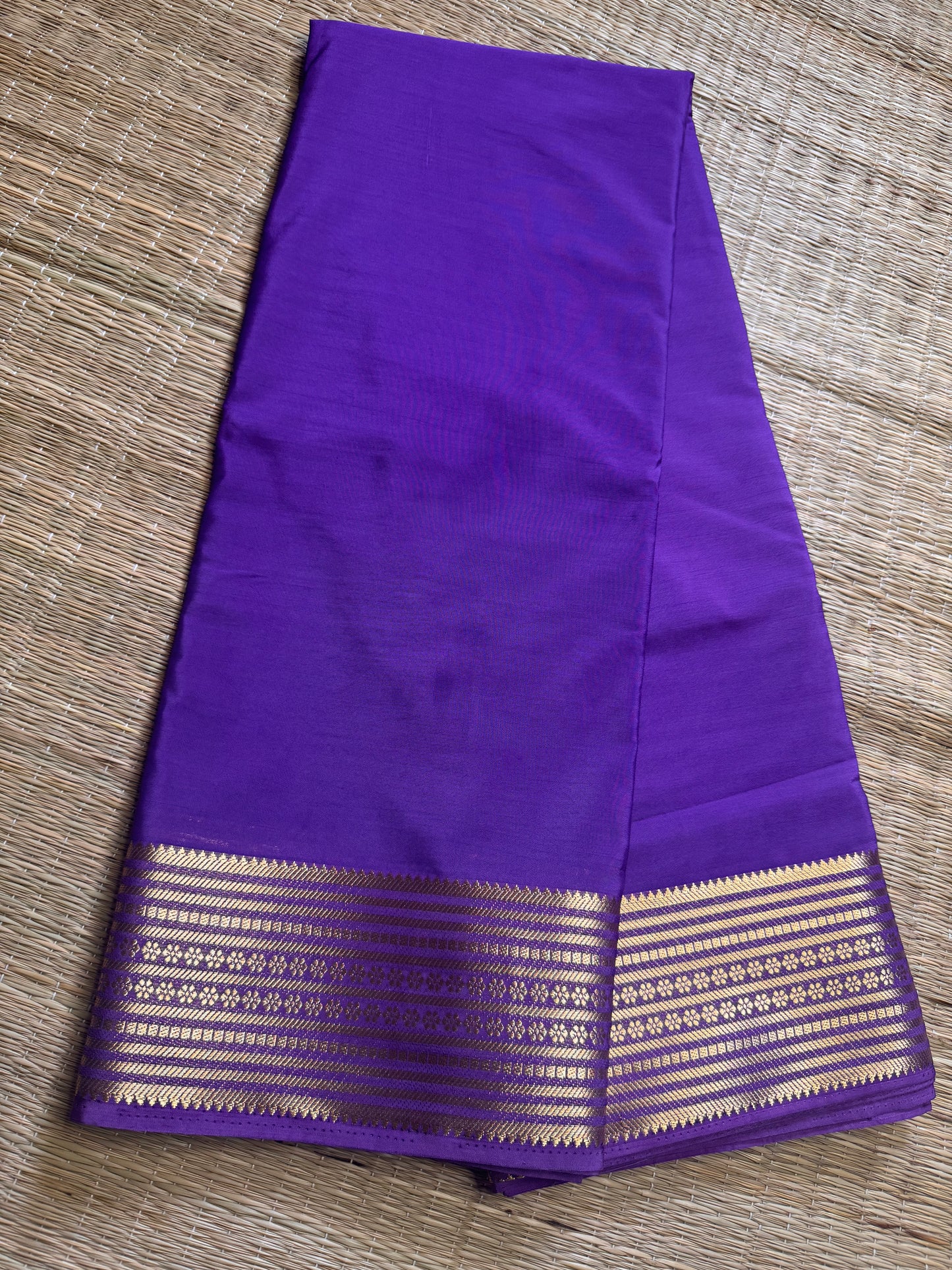 Lavender Semi Mysore Crepe Silk