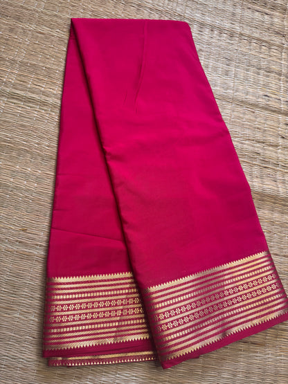 Rani Pink Semi Mysore Crepe Silk