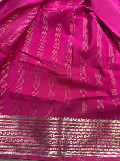 Rani Pink Semi Mysore Crepe Silk