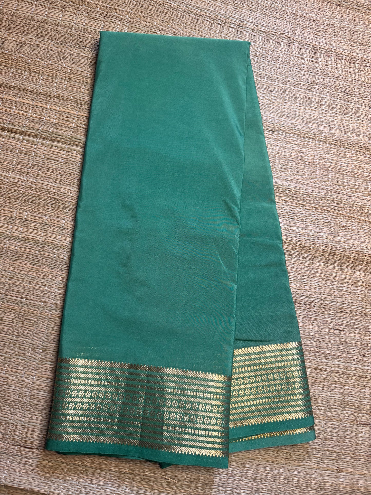 Pastel green Semi Mysore Crepe Silk