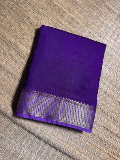 Purple Soft Cotton with Zari Border