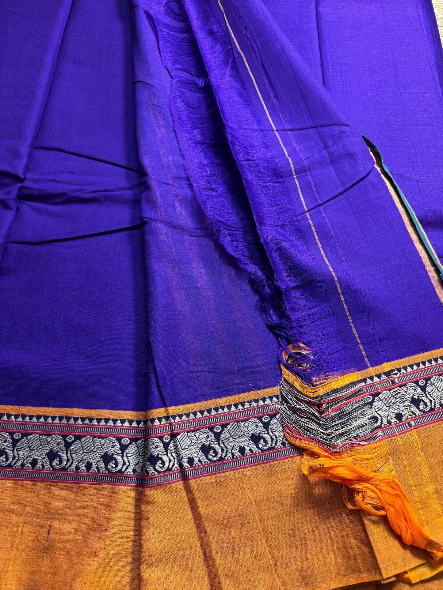 Royal Blue Narayanpet Pure Cotton Saree